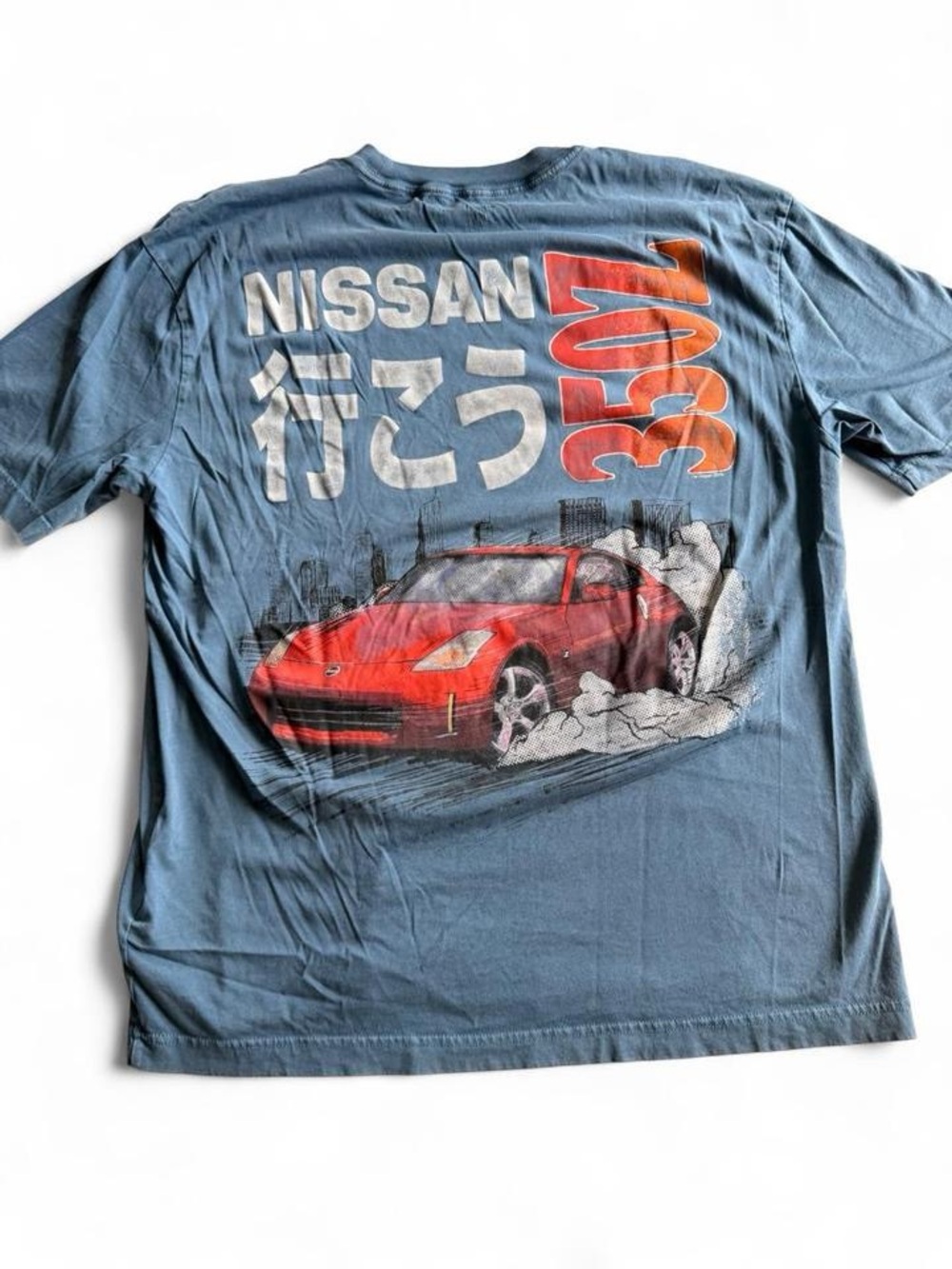 Hollister Blue Short-Sleeve Tee with Red 350Z Graphic